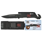 Cuchillo_Navaja_Táctico_K25_Negro_Con_linterna_Pedernal